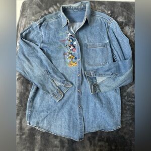 Disney denim shirt long sleeve size large?